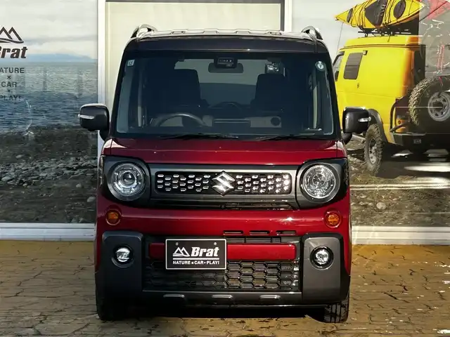 スズキ スペーシア ギア HYBRID XZターボ 道北・旭川 2019(令1)年 3.3万km フェニックスレッドパール/ガンメタリック2トーンルーフ カロッツェリア8インチナビ/全方位カメラ/フルセグTV/左右リア席モニター/両側電動スライドドア/前席シートヒーター/ヘッドアップディスプレイ/クルーズコントロール/ドライブレコーダー/プッシュスタート/スマートキー