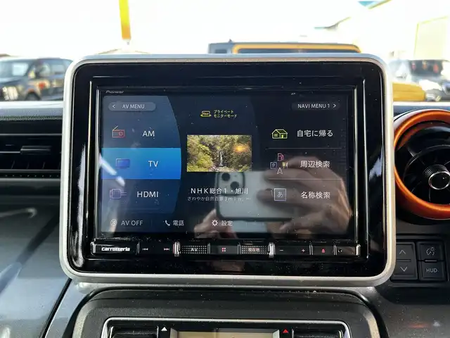 スズキ スペーシア ギア HYBRID XZターボ 道北・旭川 2019(令1)年 3.3万km フェニックスレッドパール/ガンメタリック2トーンルーフ カロッツェリア8インチナビ/全方位カメラ/フルセグTV/左右リア席モニター/両側電動スライドドア/前席シートヒーター/ヘッドアップディスプレイ/クルーズコントロール/ドライブレコーダー/プッシュスタート/スマートキー