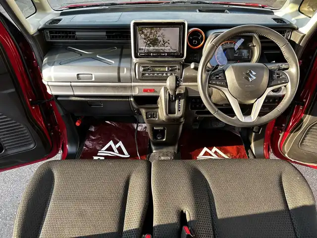 スズキ スペーシア ギア HYBRID XZターボ 道北・旭川 2019(令1)年 3.3万km フェニックスレッドパール/ガンメタリック2トーンルーフ カロッツェリア8インチナビ/全方位カメラ/フルセグTV/左右リア席モニター/両側電動スライドドア/前席シートヒーター/ヘッドアップディスプレイ/クルーズコントロール/ドライブレコーダー/プッシュスタート/スマートキー