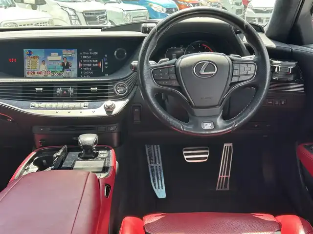 レクサス ＬＳ 500 Fスポーツ 愛知県 2018(平30)年 7.3万km ホワイトノーヴァガラスフレーク 〇ワンオーナー/〇ムーンルーフ/〇純正12.3インチナビ/〇フルセグTV/〇バックカメラ/〇パノラマモニター/〇マークレビンソン/〇ビルトインETC2.0/〇セーフティ＋A/〇レーダークルーズコントロール/〇プリクラッシュセーフティ/〇LEDヘッドランプ/〇オートライト/〇純正20インチアルミ/〇革巻きステアリング/〇パドルシフト/〇オートエアコン/〇革シート/〇シートヒーター/〇シートベンチレーション/〇パワーシート/〇電動サンシェード/〇パワートランク/〇スマートキー