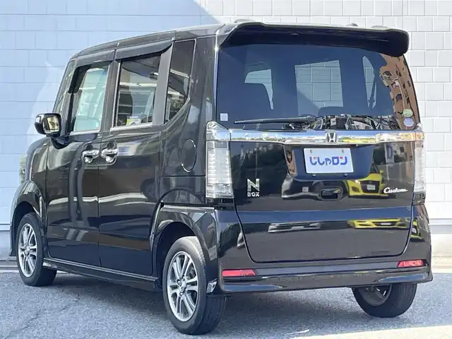 ホンダ Ｎ ＢＯＸ カスタム G Lパッケージ 兵庫県 2013(平25)年 8.8万km クリスタルブラックパール (株)IDOMが運営する【じしゃロン神戸名谷店】の自社ローン専用車両になりますこちらは現金またはオートローンご利用時の価格です。自社ローンご希望の方は別途その旨お申付け下さい/左パワースライド/スマートキー/ETC/バックカメラ/純正SDナビ/HIDヘッドライト/オートライト/電動格納ミラー/14インチ純正アルミ/オートエアコン/プッシュスタート/横滑り防止/フルセグTV/Bluetooth/ECONボタン/ドラレコ（F）