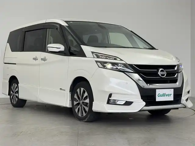日産 セレナ ハイウェイスター プロパイロットED 愛知県 2016(平28)年 2.5万km ブリリアントホワイトパール 純正9インチナビ　/（フルセグ/BT/CD/DVD） /フリップダウンモニター　/レーダークルーズコントロール　/バックモニター　/衝突軽減システム　/コーナーセンサー　/レーンキープアシスト　/両側パワースライドドア　/ＥＴＣ　/純正ＡＷ