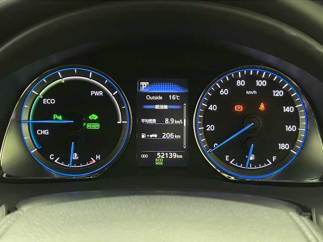 トヨタ ハリアー ハイブリッド プログレス メタル&レザーPスタイルブルーイッシュ 新潟県 2018(平30)年 5.3万km ブラックマイカ 4WD/純正メーカーOPナビ（型式：510306）/・AM/FM/Bluetooth/フルセグ/AUX/USB/バックモニター/全周囲モニター/トヨタセーフティセンス/アダプティブクルーズコントロ―ル/衝突被害軽減システム/レーンキープアシスト/社外ETC/前後ドライブレコーダー/JBLサウンド/レザーシート/前席パワーシート/前席シートヒーター/前席エアシート/純正フロアマット/純正18インチAW夏タイヤ/ABS/横滑り防止機能/前後コーナーセンサー/盗難防止装置/純正LEDヘッドライト/オートライト/オートマチックハイビーム/フォグランプ/リアフォグランプ/革巻ステアリング/ステアリングスイッチ/保証書/取扱説明書