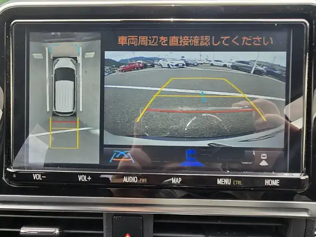 トヨタ シエンタ ハイブリッド G クエロ 福岡県 2020(令2)年 5万km ホワイトパールクリスタルシャイン 純正９インチメモリナビ（NSZT-Y68T）/（AM/FM/CD/DVD/BT/フルセグTV/SD）/フリップダウンモニター/両側パワースライドドア/クルーズコントロール/全方位カメラ/オートマチックハイビーム/ステアリングヒーター/シートヒーター/コーナーセンサー/車線逸脱警報/衝突軽減システム/横滑り防止装置/アイドリングストップ/スマートキー/プッシュスタートボタン/純正LEDヘッドライト/純正フロアマット/純正１５インチアルミホイール/ETC/モデリスタエアロ（前）