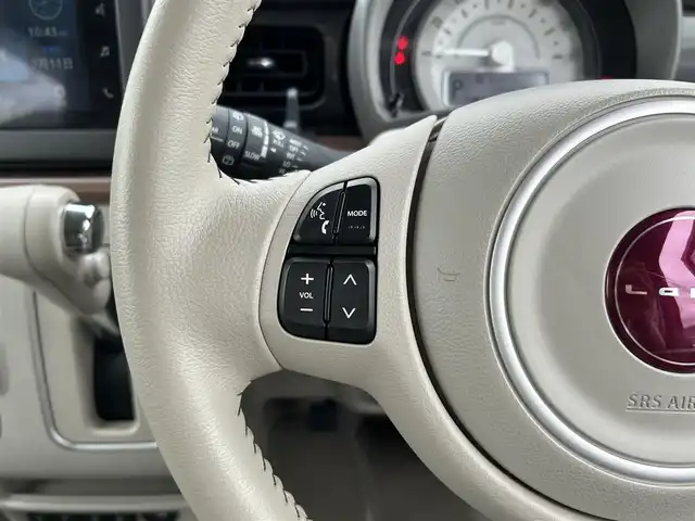 スズキ ラパン ＬＣ X 群馬県 2022(令4)年 2万km フォーンベージュメタリック/アーバンブラウン 2トーン ワンオーナー/純正ディスプレイオーディオ（FM/AM/Bluetooth/USB）/スズキセーフティサポート/・デュアルカメラブレーキサポート/・車線逸脱警報機能/バックカメラ/前席シートヒーター/ハーフレザーシート/プッシュスタート/ビルトインETC/革巻きステアリング/ステアリングスイッチ/アイドリングストップ/純正アルミホイール/純正フロアマット/LEDヘッドライト/ドアバイザー/２トーンルーフ/保証書/取扱説明書/スペアーキー１本