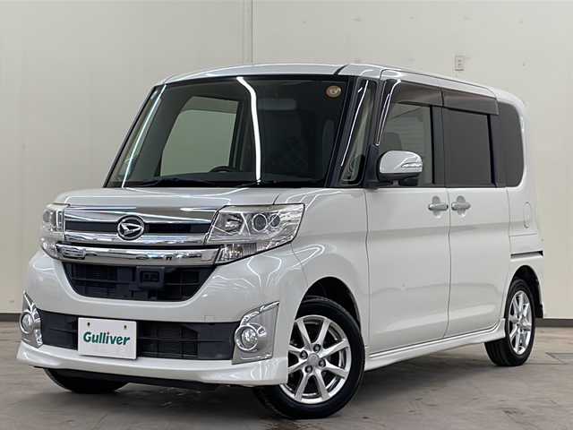 ダイハツ タント カスタム X SA 道央・札幌 2014(平26)年 8.7万km パールホワイトⅢ 純正8インチメモリーナビ/・Bluetooth/・フルセグTV/・バックカメラ/左側パワースライドドア/スマートキー/LEDヘッドライト/サイドエアバッグ