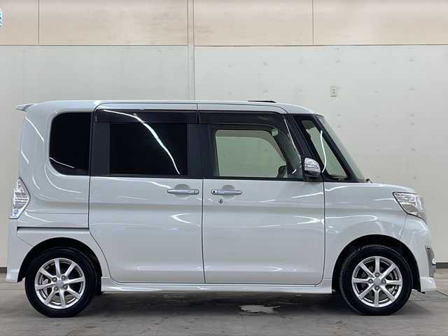 ダイハツ タント カスタム X SA 道央・札幌 2014(平26)年 8.7万km パールホワイトⅢ 純正8インチメモリーナビ/・Bluetooth/・フルセグTV/・バックカメラ/左側パワースライドドア/スマートキー/LEDヘッドライト/サイドエアバッグ
