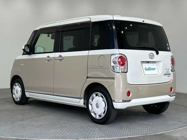 ダイハツ ムーヴ キャンバス G メイクアップ VS SAⅢ 栃木県 2021(令3)年 2.5万km パールホワイトⅢ/ナチュラルベージュマイカメタリック 2トーン 純正ナビ/(CD/DVD/フルセグTV/Bluetooth/USB)/バックカメラ/全方位カメラ/スマートアシスト/ETC/前方ドラレコ/両側パワースライドドア/シートヒーターD席　/2トーン　ベージュ/パーム/オートライト/LEDヘッドライト/横滑り防止機能/フォグランプ/スマートキー/プッシュスタート/アイドリングストップ/ステアリングスイッチ/電動格納ミラー/フロアマット