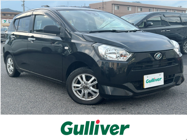 ダイハツ ミラ イース L SAⅢ 広島県 2021(令3)年 1.5万km ブラックマイカメタリック 純正オーディオ/（AM/FM/CD/AUX）/シートヒーター（D/N席）/ドライブレコーダー（前のみ）/アイドリングストップ/ドアバイザー/スマートアシストIII/ノーマルタイヤ4本車載