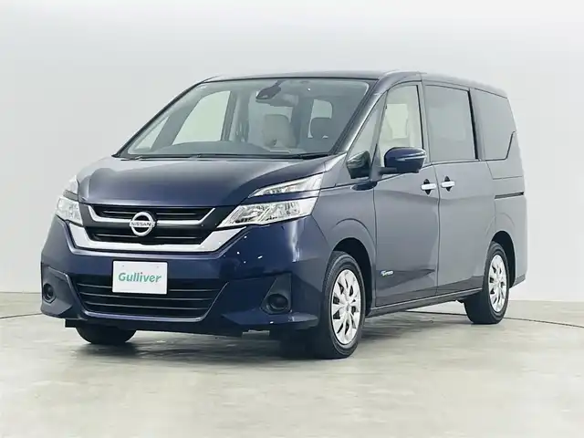 日産 セレナ X 福島県 2016(平28)年 5.3万km アズライトブルー 安全運転支援装備/・衝突軽減ブレーキ/・プロパイロット機能/・踏み間違い衝突防止アシスト/・車線逸脱警報/・アラウンドビューモニター/・横滑り防止/・パーキングアシスト/純正フリップダウンモニター/デジタルインナーミラー/純正9インチSDナビ/型式：MM516‐L/・フルセグTV/・全方位カメラ/・Blu-ray/・CD、DVD/・Bluetooth/・ビルトインETC/・FM、AM/・AUX/・ステアリングスイッチ/両側パワースライドドア/オートライト/純正鉄チンキャップ/純正フロアマット/ロールサンシェード/アイドリングストップ/ウォークスルー/プッシュスタート/・スマートキー/・スペアキー