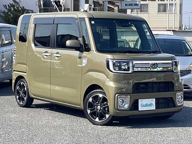 ダイハツ ウェイク G ターボ リミテッド SAⅢ 東京都 2019(令1)年 4.9万km オフビートカーキM 純正メモリーナビ/フルセグ/全方位カメラ/両側パワースライドドア/プリクラッシュセーフティシステム/オートマチックハイビーム/ドライブレコーダー/USB・HDMI入力端子/アイドリングストップ/LEDヘッドライト/ETC2.0/リヤコーナーセンサー/保証書/取扱説明書