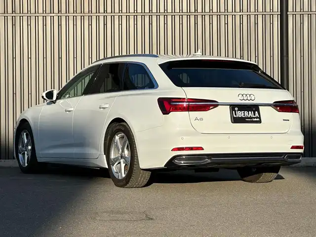 アウディ Ａ６ アバント 40TDIクワトロスポーツ 福島県 2021(令3)年 2.1万km 白 マトリクスLED/純正ナビ(USB/BT)/フルセグTV/茶レザーシート/シートヒーター/パワーシート/パワーバックドア/ワイアレスチャージャー/オートホールド/パドルシフト/ステアリングスイッチ/レインセンサー/純正18AW/純正フロアマット
