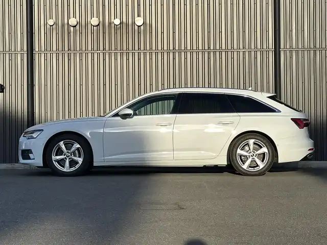 アウディ Ａ６ アバント 40TDIクワトロスポーツ 福島県 2021(令3)年 2.1万km 白 マトリクスLED/純正ナビ(USB/BT)/フルセグTV/茶レザーシート/シートヒーター/パワーシート/パワーバックドア/ワイアレスチャージャー/オートホールド/パドルシフト/ステアリングスイッチ/レインセンサー/純正18AW/純正フロアマット