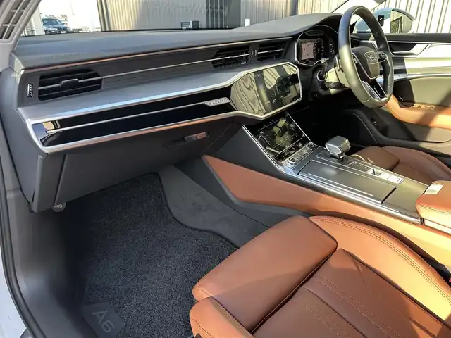アウディ Ａ６ アバント 40TDIクワトロスポーツ 福島県 2021(令3)年 2.1万km 白 マトリクスLED/純正ナビ(USB/BT)/フルセグTV/茶レザーシート/シートヒーター/パワーシート/パワーバックドア/ワイアレスチャージャー/オートホールド/パドルシフト/ステアリングスイッチ/レインセンサー/純正18AW/純正フロアマット
