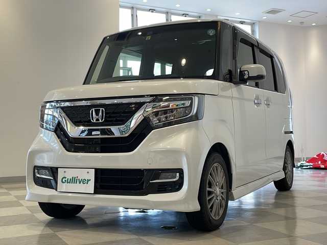 ホンダ Ｎ ＢＯＸ カスタム G L ホンダセンシング 福井県 2020(令2)年 4万km プラチナホワイトパール ワンオーナー/8インチディーラーオプションメモリーナビ/バックカメラ/フルセグTV/ETC（新セキュリティ対応）/ドライブレコーダー（前後）/シートヒーター（D/N）/両側パワースライドドア/ホンダセンシング/・アダプティブクルーズコントロール/・衝突軽減ブレーキ/・レーンキープアシスト/オートライト/LEDヘッドライト/ルーフコンソール/ravrion14インチアルミホイール/純正アルミホイール付きサマータイヤ×4本/「ナノイー」うるケア・ヴェールライト/純正フロアマット/ステアリングスイッチ