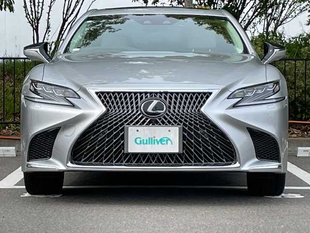 レクサス ＬＳ 500h Iパッケージ 宮城県 2018(平30)年 3.7万km ソニックシルバー 純正12.3インチワイドディスプレイ/Lexus Safety System + A/・PCS（プリクラッシュセーフティ）/・FCTA（フロントクロストラフィックアラート）/・LTA（レーントレーシングアシスト）/・AHS（アダプティブハイビームシステム）/・RSA（ロードサインアシスト）/・レーダークルーズコントロール（全車速追従機能付き）/・先行車発進告知機能/・ドライバー異常時対応システム/・BSM（ブラインドスポットモニター）/全方位カメラ/サンルーフ/デジタルインナーミラー/ヘッドアップディスプレイ/マークレビンソン/純正ドライブレコーダー/純正フロアマット/純正アルミ/純正LEDヘッドライト/本革シート/シートメモリー/シートヒーター/エアシート