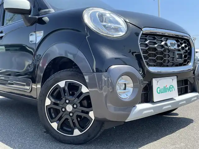 ダイハツ キャスト アクティバ G SAⅡ 佐賀県 2015(平27)年 7.3万km ブラックマイカメタリック 車線逸脱警報機能/衝突被害軽減ブレーキ/純正メモリナビ/フルセグTV　CD　DVD　SD　BT/バックカメラ/ETC/ISOFIX/革巻きステアリング/純正15インチアルミホイール/電動格納ミラー/ドアバイザ―/純正LEDヘッドライト/フォグライト/プッシュスタート/スマートキー