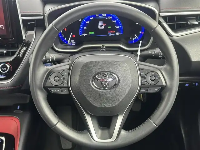 トヨタ カローラ スポーツ ハイブリッドG Z 愛知県 2018(平30)年 3.7万km スカーレットメタリック ・社外9インチナビ/・Apple CarPlay/・Andoroid Auto/・バックカメラ/・Bluetooth/・フルセグTV/・トヨタセーフティセンス/・衝突被害軽減システム/・クルーズコントロール/・ブラインドスポットモニター/・レーンキープアシスト/・コーナーセンサー/・オートライト/・LEDヘッドライト/・LEDフォグランプ/・シートヒーター/・純正AW/・プッシュスタート/・スマートキー/・ETC