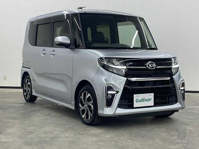 ダイハツ タント カスタム X セレクション 長崎県 2020(令2)年 4.2万km ブライトシルバーメタリック スマートアシスト  /両側パワースライドドア  /純正ナビ  /フルセグテレビ  /バックカメラ  /ナビ連動前後ドライブレコーダー  /スマートキー  /ステアリングリモコン  /シートヒーター  /LEDヘッドライト  /コーナーセンサー  /電動格納ウィンカーミラー  /LEDフォグ  /純正14インチアルミホイール  /ハーフレザーシート  /純正フロアマット  /純正ドアバイザー  /ETC