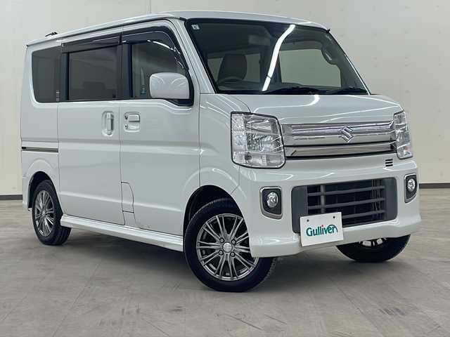 スズキ エブリィ ワゴン PZターボ 道央・札幌 2015(平27)年 14.2万km パールホワイト /4WD//社外ナビ：GCX514/（CD、DVD、BT、AUX、ラジオ、ワンセグ）//衝突被害軽減システム//横滑り防止装置//オートライト//フォグライト//オートエアコン//片側パワースライドドア//電動格納ミラー//ETC
