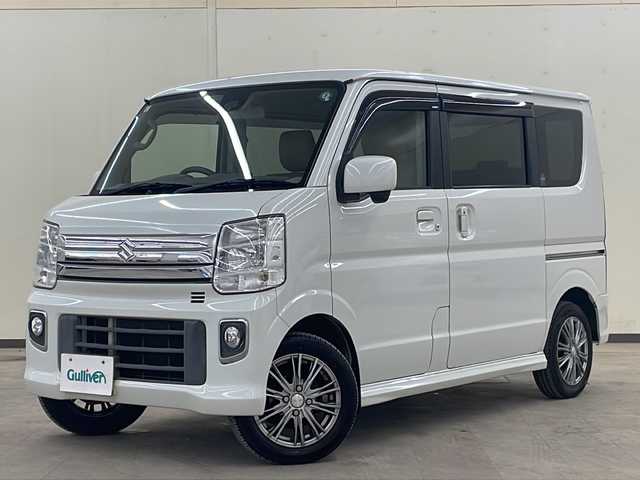 スズキ エブリィ ワゴン PZターボ 道央・札幌 2015(平27)年 14.2万km パールホワイト /4WD//社外ナビ：GCX514/（CD、DVD、BT、AUX、ラジオ、ワンセグ）//衝突被害軽減システム//横滑り防止装置//オートライト//フォグライト//オートエアコン//片側パワースライドドア//電動格納ミラー//ETC