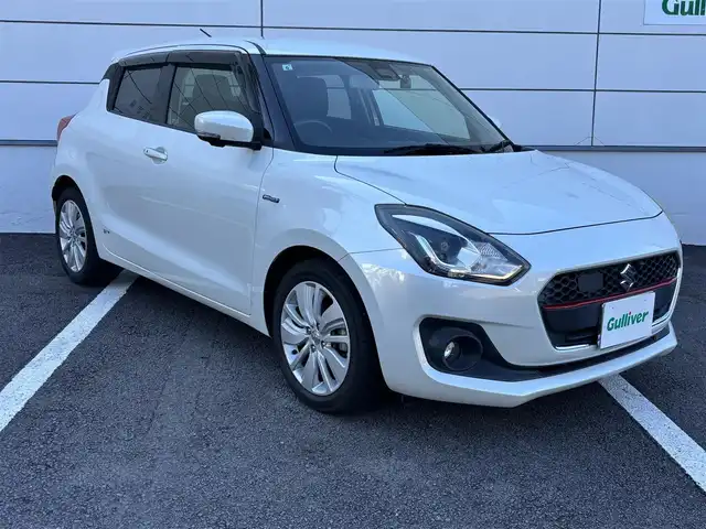 スズキ スイフト HYBRID ML 長崎県 2017(平29)年 5.1万km ピュアホワイトP ワンオーナー/純正メモリナビ/（CD/DVD/BT/フルセグ）/全方位カメラ/衝突軽減システム/レーンアシスト/レーダークルーズ/パドルシフト/ステアリングスイッチ/オートライト/前後ドライブレコーダー/D席シートヒーター/純正16インチAW