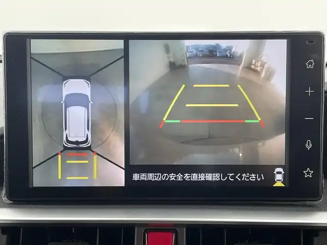 ダイハツ ロッキー G 大分県 2020(令2)年 4.8万km ナチュラルベージュマイカM 純正ディスプレィオーディオ/BT/フルセグ/applecarplay/androidauto/ETC/全方位カメラ/前方ドラレコ/シートヒーター（D/N）/衝突軽減ブレーキ/レーンキープアシスト/オートライト/道路標識認識機能/先行発進お知らせ/コーナーセンサー/純正アルミホイール