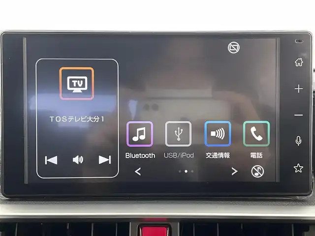 ダイハツ ロッキー G 大分県 2020(令2)年 4.8万km ナチュラルベージュマイカM 純正ディスプレィオーディオ/BT/フルセグ/applecarplay/androidauto/ETC/全方位カメラ/前方ドラレコ/シートヒーター（D/N）/衝突軽減ブレーキ/レーンキープアシスト/オートライト/道路標識認識機能/先行発進お知らせ/コーナーセンサー/純正アルミホイール