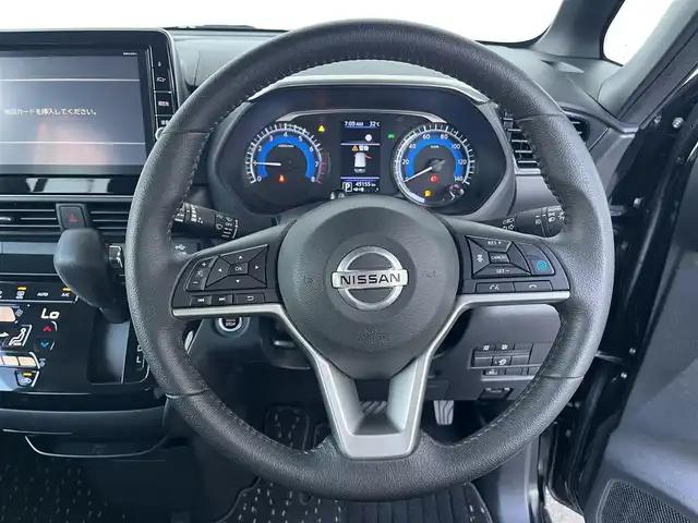 日産 ルークス HWS Gターボ プロパイロットED 高知県 2020(令2)年 4.6万km ブラック 純正ナビ/　Bluetooth/フルセグ/　CD/DVD/AM/FM/ETC2.0/ドライブレコーダー/プロパイロット/プッシュスタート/スマートキー/スペアキー/IC付きターボ/全方位カメラ/LEDヘッドライト/純正15インチアルミホイール/純正フロアマット/衝突被害軽減システム/ベンチシート/本革巻きステアリング/オートライト/盗難防止装置/記録簿/保証書/取扱説明書