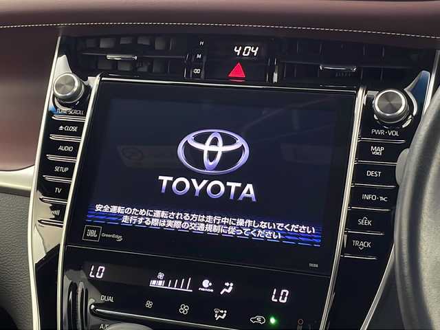 トヨタ ハリアー ハイブリッド プログレス 新潟県 2018(平30)年 4.1万km スパークリングブラックパールクリスタルシャイン 4WD/純正メーカーOPナビ（型式：510306）/・AM/FM/CD/DVD/Bluetooth/フルセグ/USB/AUX/バックモニター/フロントモニター/サイドモニター/全周囲モニター/トヨタセーフティセンス/衝突被害軽減システム/レーンキープアシスト/純正ETC2.0/電動リアゲート/フロントドライブレコーダー/JBLサウンド/純正フロアマット/ハーフレザーシート/運転席パワーシート/シーケンシャルウィンカー/純正18インチAW夏タイヤ/ABS/横滑り防止機能/前後コーナーセンサー/盗難防止装置/純正LEDヘッドライト/オートライト/オートマチックハイビーム/保証書/取扱説明書