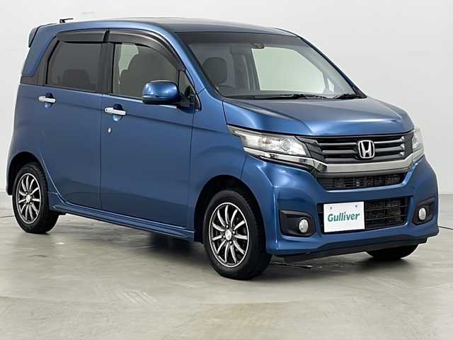 ホンダ Ｎ ＷＧＮ カスタム G Aパッケージ 道央・札幌 2014(平26)年 10.5万km ホライゾンターコイズパール ・4WD/・社外ディスプレイオーディオCD&DVD&USB/・クルーズコントロール/・純正フロアマット/・ドアミラーヒーター/・オートライト/・HIDヘッドライト/・フォグランプ/・ETC/・社外14インチAW付サマータイヤ積込/・スマートキー/・スペアキー/・横滑り防止