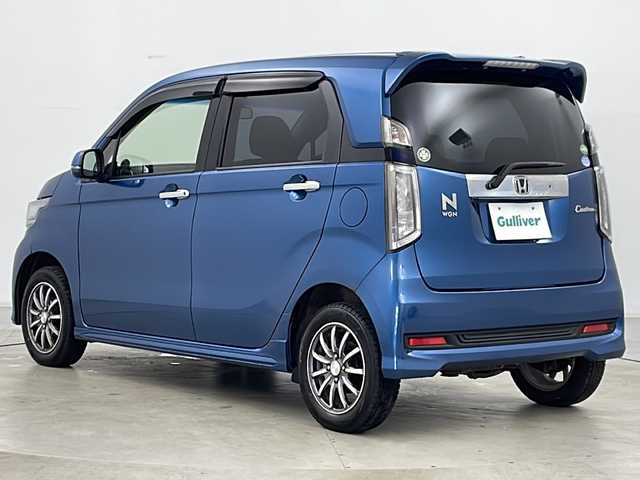 ホンダ Ｎ ＷＧＮ カスタム G Aパッケージ 道央・札幌 2014(平26)年 10.5万km ホライゾンターコイズパール ・4WD/・社外ディスプレイオーディオCD&DVD&USB/・クルーズコントロール/・純正フロアマット/・ドアミラーヒーター/・オートライト/・HIDヘッドライト/・フォグランプ/・ETC/・社外14インチAW付サマータイヤ積込/・スマートキー/・スペアキー/・横滑り防止