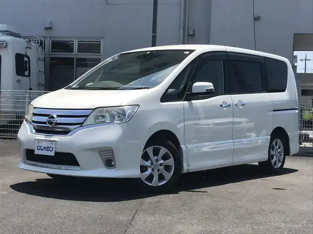 日産 セレナ ハイウェイスター Vセレクション 栃木県 2012(平24)年 8.7万km ブリリアントホワイトパール 株)IDOMが運営する【じしゃロン小山店】の自社ローン専用車両になります。こちらは現金またはオートローンご利用時の価格です。自社ローンご希望の方は別途その旨お申付け下さい//純正フルセグナビ/（CD/DVD/AM/FMラジオ）/(Bluetooth)/スマートキー/プッシュスタート/バックカメラ/ＥＴＣ/フリップダウンモニター/クルーズコントロール/両側パワースライドドア/ステアリングリモコン/電動格納ドアミラー/パワーウインドウ/防眩ミラー/オートライト