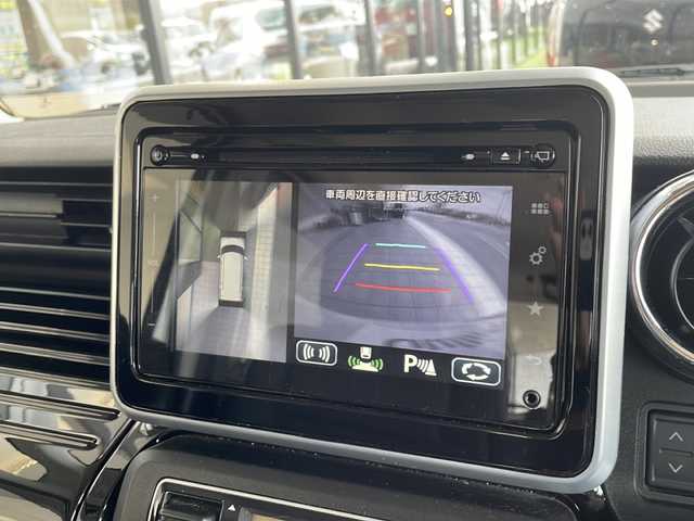 スズキ スペーシア カスタム HYBRID XS ターボ 愛知県 2018(平30)年 4.7万km ピュアホワイトパール/ブラック2トーン 衝突軽減システム/純正ディズプレイオーディオ　ナビあり/全方位カメラ/両側パワースライドドア/クルーズコントロール/シートヒーター/ヘッドアップディスプレイ/フルセグ/Bluetooth/バックカメラ/コーナーセンサー/LEDヘッドライト/パドルシフト/オートマチックハイビーム/ETC/ステアリングスイッチ/スマートキー/プッシュスタート