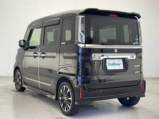 スズキ スペーシア カスタム HYBRID XS 千葉県 2018(平30)年 5.1万km ブルーイッシュブラックパール3 純正ナビ/Bluetooth CD DVD フルセグ/ヘッドアップディスプレイ/全方位カメラ/ドライブレコーダー/シートヒーター/両側パワースライドドア/純正アルミホイール/純正フロアマット/リアサンシェード/スズキセーフティーサポート/衝突軽減ブレーキ/レーンキープアシスト/クルーズコントロール/コーナーセンサー/アイドリングストップ/LEDヘッドライト/ステアリングスイッチ/プッシュスタート/スマートキー/ウィンカーミラー/ベンチシート