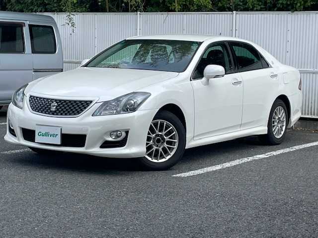トヨタ クラウン アスリート ナビパッケージ 茨城県 2008(平20)年 8.1万km ホワイトパールクリスタルシャイン バックカメラ/カーテンエアバッグ/エアバッグダブル＋サイド/盗難防止装置/横滑り防止装置/ABS/AFS/パワーシート/TV（フルセグ）/Bluetooth