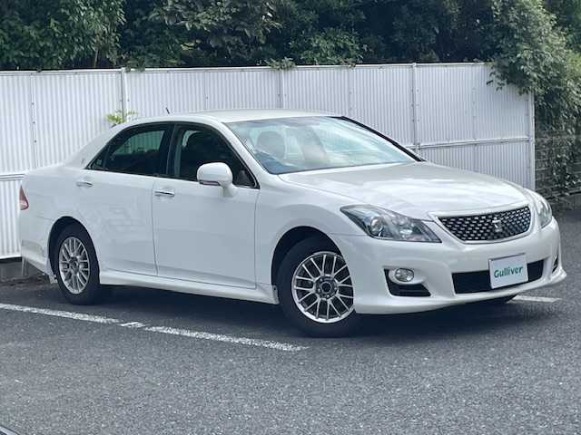 トヨタ クラウン アスリート ナビパッケージ 茨城県 2008(平20)年 8.1万km ホワイトパールクリスタルシャイン バックカメラ/カーテンエアバッグ/エアバッグダブル＋サイド/盗難防止装置/横滑り防止装置/ABS/AFS/パワーシート/TV（フルセグ）/Bluetooth