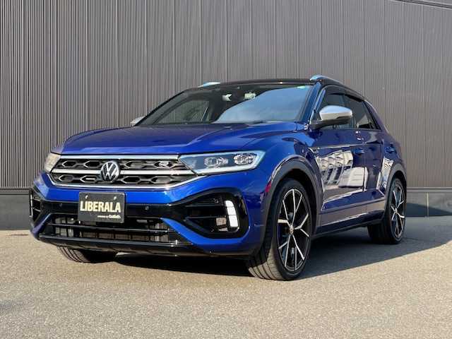 フォルクスワーゲン ＶＷ Ｔ－ロック R 道東・釧路十勝 2022(令4)年 1.3万km アトランティックブルーメタリック ４WD/純正ナビ　Discover Pro/バックカメラ/純正ETC2.0/前後ドライブレコーダー/プリクラッシュブレーキシステム/レーンキーピングアシスト/アダプティブクルーズコントロール/パークディスタンスコントロール/ヒルアシストコントロール/レザーシート/フロントシートヒーティング/運転席メモリ付きパワーシート/ステアリングヒーター/パワーバックドア/ワイヤレス充電/LEDマトリックスヘッドライト/純正19インチAW/純正フロアマット