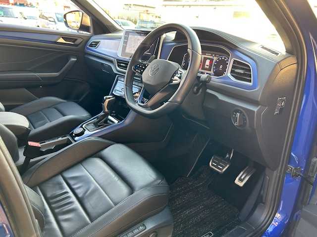 フォルクスワーゲン ＶＷ Ｔ－ロック R 道東・釧路十勝 2022(令4)年 1.3万km アトランティックブルーメタリック ４WD/純正ナビ　Discover Pro/バックカメラ/純正ETC2.0/前後ドライブレコーダー/プリクラッシュブレーキシステム/レーンキーピングアシスト/アダプティブクルーズコントロール/パークディスタンスコントロール/ヒルアシストコントロール/レザーシート/フロントシートヒーティング/運転席メモリ付きパワーシート/ステアリングヒーター/パワーバックドア/ワイヤレス充電/LEDマトリックスヘッドライト/純正19インチAW/純正フロアマット