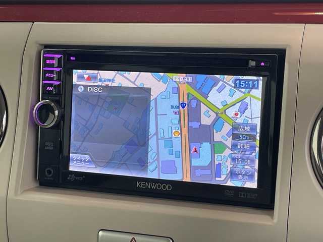 スズキ ラパン ショコラ X 群馬県 2014(平26)年 9.1万km シャンパンピンクPM ナビ　ＣＤ／ＤＶＤ再生　ＡＵＸ　ドラレコ　ＥＴＣ　キセノンヘッドライト　オートライト　オートエアコン　ＵＳＢ入力端子　プッシュスタートボタン　スマートキー　革巻きステアリング　革巻きシフト　禁煙車