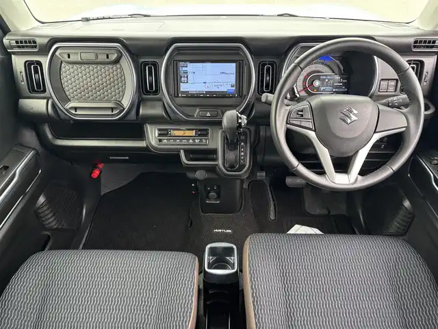 スズキ ハスラー Jスタイル 奈良県 2022(令4)年 4.5万km オフブルーメタリック/ガンメタリック2トーンルーフ デュアルカメラブレーキサポート　/社外ナビ　[CN-E330D]/地デジ　/車線逸脱警報　/クリアランスソナー　/ルーフレール　/社外ＥＴＣ　/前席シートヒーター　/ＬＥＤヘッドライト　/プッシュスタート　/純正１５インチＡＷ