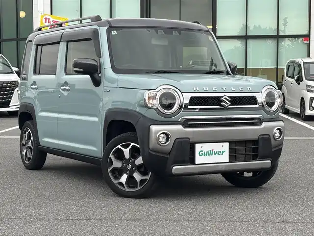 スズキ ハスラー Jスタイル 奈良県 2022(令4)年 4.5万km オフブルーメタリック/ガンメタリック2トーンルーフ デュアルカメラブレーキサポート　/社外ナビ　[CN-E330D]/地デジ　/車線逸脱警報　/クリアランスソナー　/ルーフレール　/社外ＥＴＣ　/前席シートヒーター　/ＬＥＤヘッドライト　/プッシュスタート　/純正１５インチＡＷ