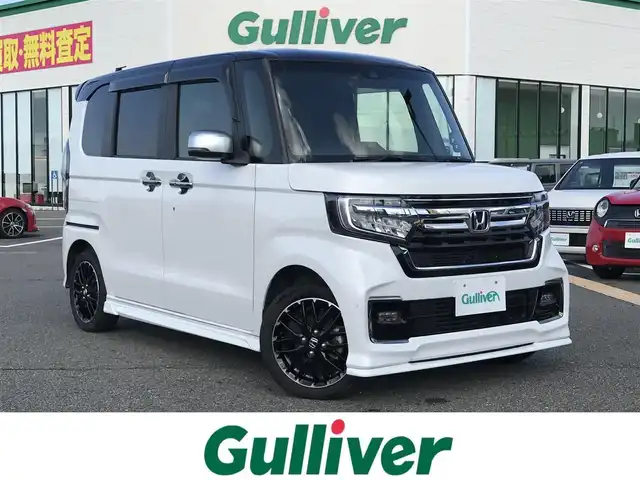 ホンダ Ｎ ＢＯＸ カスタム L ターボ 鳥取県 2021(令3)年 5.3万km プラチナホワイトパール ４・W・D/純正8インチナビ/フルセグ/DVD/CD/BT/USB/バックカメラ・ビルトインETC/前後ドライブレコーダー/前席シートヒーター/レーダークルーズコントロール/レーンキープアシスト/LEDヘットライト/フォグライト/純正15インチアルミホイール/プッシュエンジンスタート/レザー調シートカバー/アイドリングストップ/シートバックテーブル/フロアマット/ドアバイザー/スペアキー