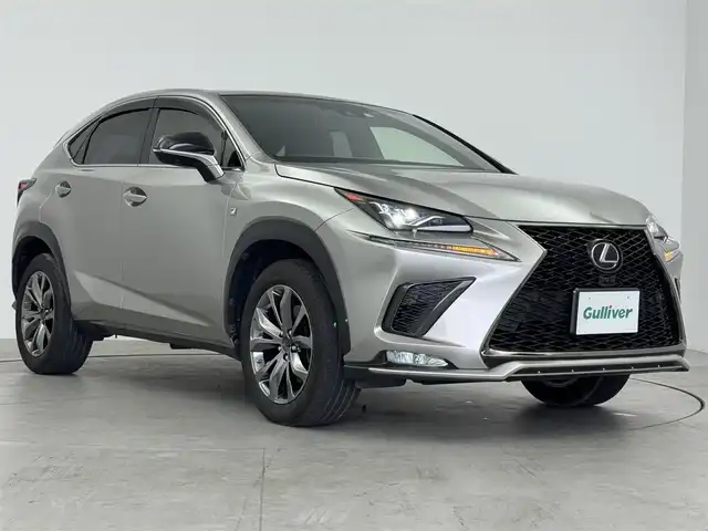 レクサス ＮＸ 300 Fスポーツ 愛知県 2017(平29)年 4.8万km ソニックチタニウム パノラマルーフ/純正ナビ　/（フルセグ／ＢＴ／ＣＤ／ＤＶＤ）　/マークレビンソンサウンドシステム　/レーダークルーズコントロール　/パドルシフト　/パノラミックビューモニター　/ブラインドスポットモニター/衝突軽減システム/レーンキープアシスト　/レザーシート（ブラック×レッド）　/電動リアゲート　/前席パワーシート　/運転席メモリーシート　/前席エアーシート/前席シートヒーター/ハンドルヒーター/ETC2.0/ドライブレコーダー