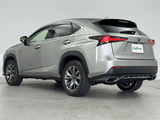 レクサス ＮＸ 300 Fスポーツ 愛知県 2017(平29)年 4.8万km ソニックチタニウム パノラマルーフ/純正ナビ　/（フルセグ／ＢＴ／ＣＤ／ＤＶＤ）　/マークレビンソンサウンドシステム　/レーダークルーズコントロール　/パドルシフト　/パノラミックビューモニター　/ブラインドスポットモニター/衝突軽減システム/レーンキープアシスト　/レザーシート（ブラック×レッド）　/電動リアゲート　/前席パワーシート　/運転席メモリーシート　/前席エアーシート/前席シートヒーター/ハンドルヒーター/ETC2.0/ドライブレコーダー