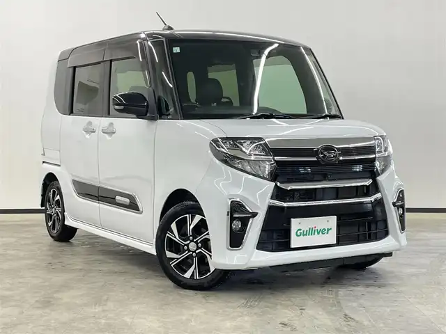 ダイハツ タント カスタム X スタイルセレクション 長崎県 2021(令3)年 2.5万km ブラックマイカメタリック/シャイニングホワイトパール 純正8インチSDナビ　（NSZN‐Y71DS）/・フルセグTV　CD/DVD/SD/Bluetooth/スマートアシスト/・衝突警報機能/・衝突回避支援ブレーキ機能/・ブレーキ制御付誤発進抑制機能/・車線逸脱警報機能/・路側逸脱警報機能/・ふらつき警報/・オートハイビーム/トラクションコントロール/ビークルスタビリティコントロール/バックカメラ/全方位カメラ/コーナーセンサー/両側パワースライドドア/純正ドライブレコーダー/ETC/シートヒーター（D・N席）/アイドリングストップ/プッシュスタート/ステアリングスイッチ/純正フロアマット/純正14インチAW/純正ドアバイザー/取扱説明書/保証書/