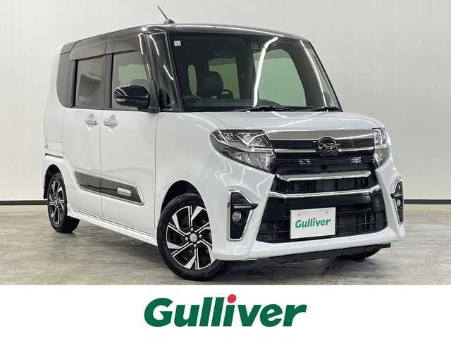 ダイハツ タント カスタム X スタイルセレクション 長崎県 2021(令3)年 2.5万km ブラックマイカメタリック/シャイニングホワイトパール 純正8インチSDナビ　（NSZN‐Y71DS）/・フルセグTV　CD/DVD/SD/Bluetooth/スマートアシスト/・衝突警報機能/・衝突回避支援ブレーキ機能/・ブレーキ制御付誤発進抑制機能/・車線逸脱警報機能/・路側逸脱警報機能/・ふらつき警報/・オートハイビーム/トラクションコントロール/ビークルスタビリティコントロール/バックカメラ/全方位カメラ/コーナーセンサー/両側パワースライドドア/純正ドライブレコーダー/ETC/シートヒーター（D・N席）/アイドリングストップ/プッシュスタート/ステアリングスイッチ/純正フロアマット/純正14インチAW/純正ドアバイザー/取扱説明書/保証書/