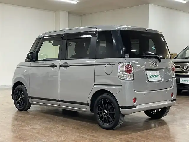 ダイハツ ムーヴ キャンバス G ブラックアクセント リミテッド SAⅢ 道央・札幌 2020(令2)年 3.8万km グレーマイカM 限定車/4WD/ワンオーナー/寒冷地仕様/純正メモリナビ /・フルセグTV/CD/DVD/BT/SD/USB/全周囲カメラ/バックカメラ/両側パワースライドドア /純正エンジンスターター/スマートアシストIII/・衝突回避支援ブレーキ/・衝突警報機能/・車線逸脱警報機能/・前後誤発進抑制制御機能/・先行車発進お知らせ機能/前後コーナーセンサー/横滑り防止装置/運転席シートヒーター/純正ドライブレコーダー/プッシュスタート/スマートキー×2/アイドリングストップ/電動格納ミラー/純正ラバーマット/純正ドアバイザー/ベンチシート/オートライト/オートハイビーム/LEDヘッドライト/フォグライト/積込純正鉄ホイール付き冬タイヤ/・155/65R14 ’19製 4mm/新車時保証書/取扱説明書