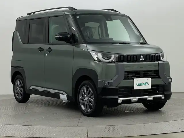 三菱 デリカミニ T プレミアム 新潟県 2025(令7)年 0.1万km未満 アメジストブラック 4WD/登録未使用車/衝突被害軽減システム/ダウンヒルアシストコントロール/デジタルインナーミラー/純正9インチディスプレイオーディオ/（BT/HDMI/AppleCayPlay/AndroidAuto/AM/FM）/全周囲カメラ/両側パワースライドドア/ハンズフリーオートスライドドア/レーダークルーズコントロール/LEDオートライト/ハーフレザーシート/シートヒーター/純正15インチアルミホイール/ルーフレール/ステアリングヒーター/ステアリングスイッチ/アイドリングストップ/スマートキー