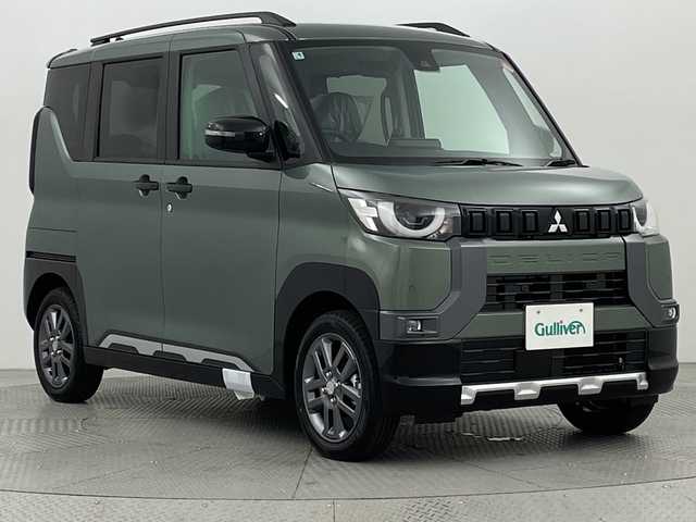 三菱 デリカミニ T プレミアム 新潟県 2025(令7)年 0.1万km未満 アメジストブラック 4WD/登録未使用車/衝突被害軽減システム/ダウンヒルアシストコントロール/デジタルインナーミラー/純正9インチディスプレイオーディオ/（BT/HDMI/AppleCayPlay/AndroidAuto/AM/FM）/全周囲カメラ/両側パワースライドドア/ハンズフリーオートスライドドア/レーダークルーズコントロール/LEDオートライト/ハーフレザーシート/シートヒーター/純正15インチアルミホイール/ルーフレール/ステアリングヒーター/ステアリングスイッチ/アイドリングストップ/スマートキー